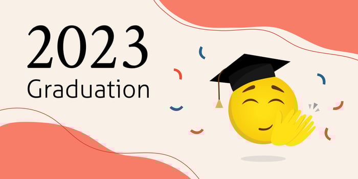 Banner with graduate in mask vector