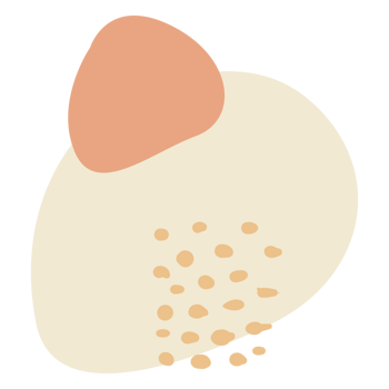 Abstract Beige Boho Blob Shape png