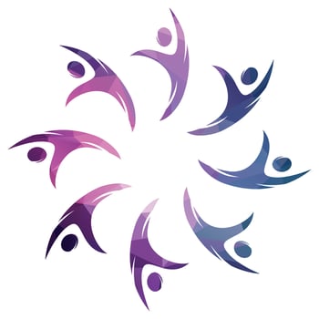 Colorful Circle United Community Logo. teamwork And Community Logo template. vector
