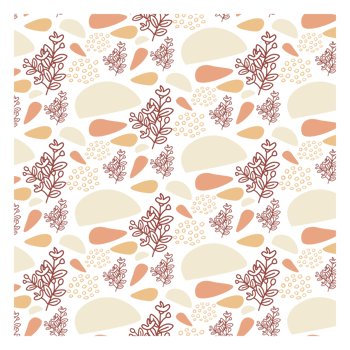 Boho Blob Shape and Floral Seamless Pattern png