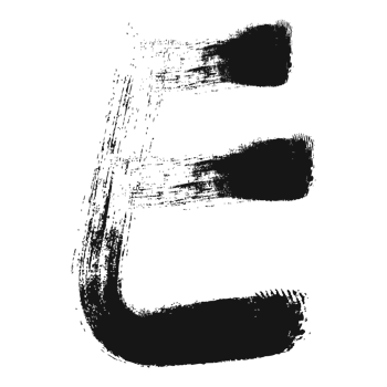 Letter E Custom Alphabet Brush Texture png