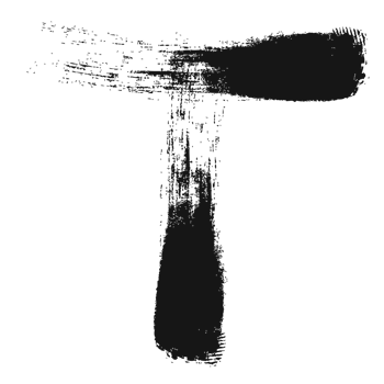 Letter T Custom Alphabet Brush Texture png