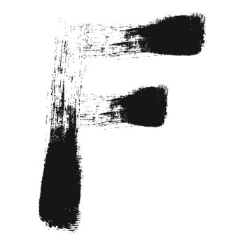 Letter F Custom Alphabet Brush Texture png