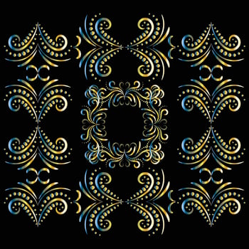 Decorative frames, Retro ornamental frame, Vintage rectangle ornaments and ornate border vector