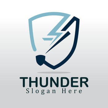 Lightning bolt logo concept. lightning thunderbolt electricity logo design template vector