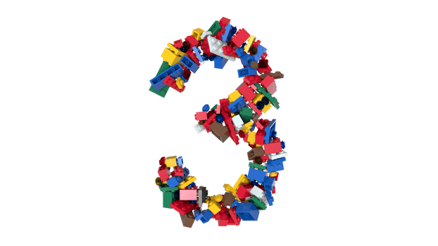 Shuffled Colored Bricks Building Blocks Typeface Text 3 png