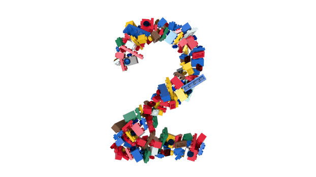 Shuffled Colored Bricks Building Blocks Typeface Text 2 png