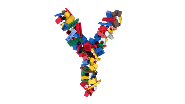 Shuffled Colored Bricks Building Blocks Typeface Text Y png