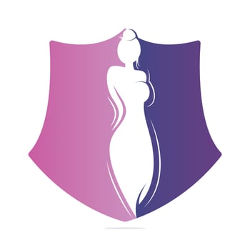 Beautiful fashion woman Logo designs template. Natural Beauty, Yoga and Massage Logo. vector