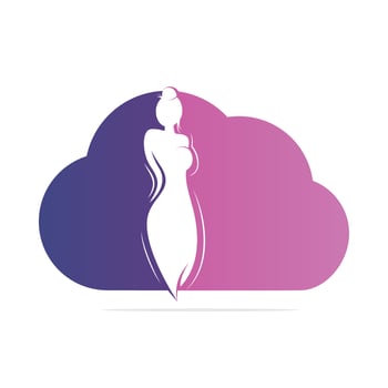 Beautiful fashion woman Logo designs template. Natural Beauty, Yoga and Massage Logo. vector