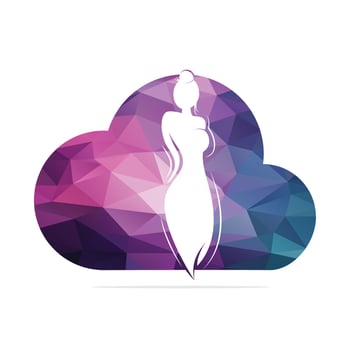 Beautiful fashion woman Logo designs template. Natural Beauty, Yoga and Massage Logo. vector
