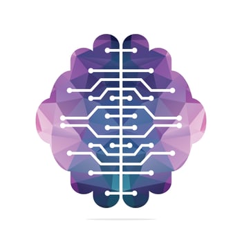 Think idea concept. Brainstorm power thinking brain Logotype icon. vector