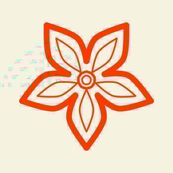 mandala of color dark orange with a pastel background vector illustration design
