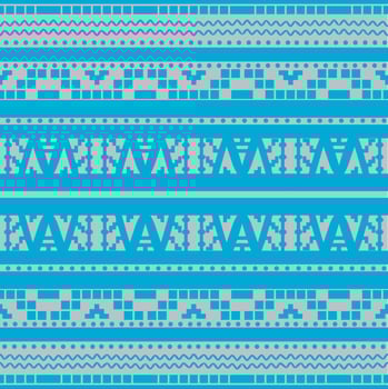 Geometric Seamless Pattern with Tribal Shape. Designed in Ikat, Boho, Aztec, Folk, Motif, Thai, Luxury Arabic Style. Ideal for Fabric Garment, Ceramics, Wallpaper. Vector Illustration.