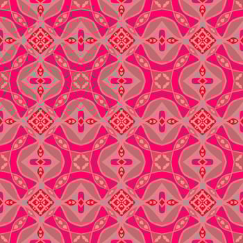 Multi-Color Moroccan Seamless Pattern. Traditional Arabic Islamic Background. Vintage, Turkish, Indian style Ideal for carpet, ceramics, tiles. Vector Illustration.