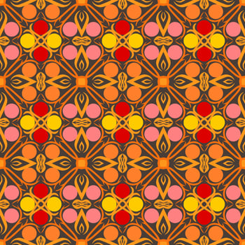 Multi-Color Moroccan Seamless Pattern. Traditional Arabic Islamic Background. Vintage, Turkish, Indian style Ideal for carpet, ceramics, tiles. Vector Illustration.