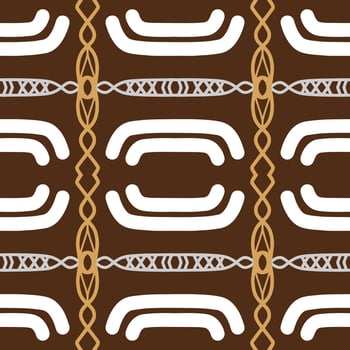 Luxury brown geometric pattern design with tribal shape elements. Ideal for fabric design, paper print and web backdrop. vector