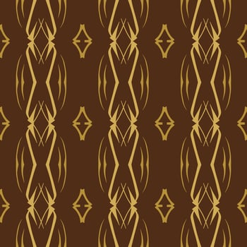 Luxury brown geometric pattern design with tribal shape elements. Ideal for fabric design, paper print and web backdrop. vector