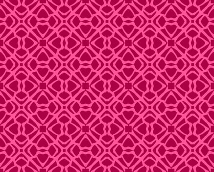 Pink Geometric Seamless Pattern with Tribal Shape. Pattern designed in Ikat, Aztec, Moroccan, Thai, Luxury Arabic Style. Ideal for Fabric Garment, Ceramics, Wallpaper. Vector Illustration.