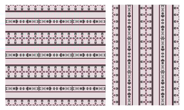 Traditional Ethnic Textile stripes, Ideal for fabric, cloth, paper print, Folk Design, Aztec, Abstract Geometric seamless pattern, Ikat border . vector