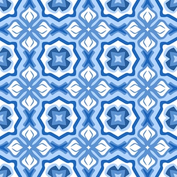 Abstract seamless background. Blue geometrical Pattern design in Aztec symbols, Ethnic Style. Blue embroidered, ideal for men shirt, male fashion, tote, bag, Wallpaper, backdrop. vector