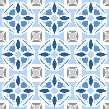 Abstract seamless background. Blue geometrical Pattern design in Aztec symbols, Ethnic Style. Blue embroidered, ideal for men shirt, male fashion, tote, bag, Wallpaper, backdrop. vector