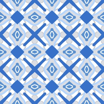 Abstract seamless background. Blue geometrical Pattern design in Aztec symbols, Ethnic Style. Blue embroidered, ideal for men shirt, male fashion, tote, bag, Wallpaper, backdrop. vector