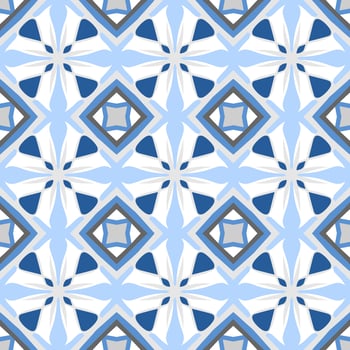 Blue tone chevron zigzag pattern design with aztec style. Seamless chevron pattern. Vector Illustration.