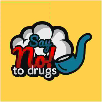 SAY NO TO DRUGS DESIGN TEMPLATE vector