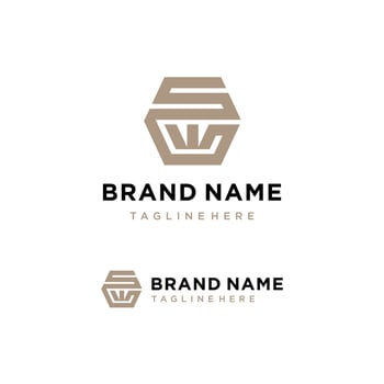 Monogram Initial Letter SW Logo Design. Business Initial Icon Vector