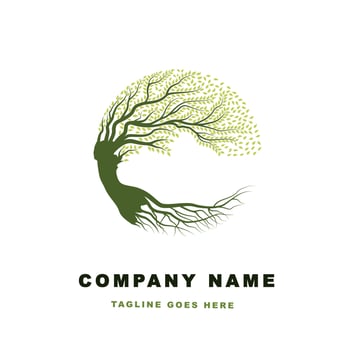 Vibrant tree logo design, tree vector. Tree of life logo design inspiration vector