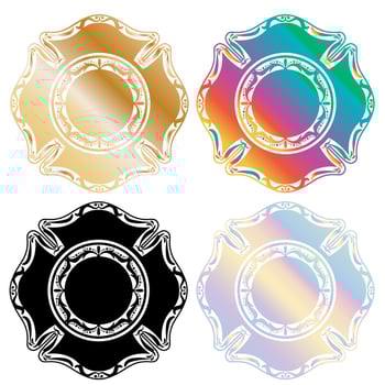 Firefighter shield element template. Vector eps 10