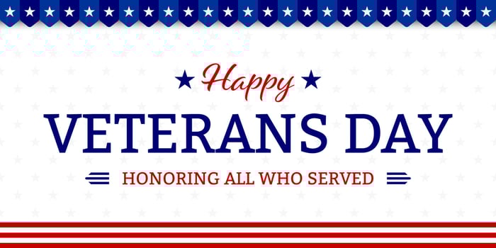 Veterans day with American flag, modern design vector