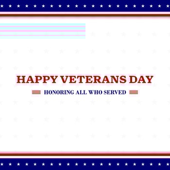 Veterans day with American flag, modern design vector