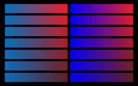 Modern color pallete. Popular Colors. Color Chart. Vector Eps 10. Gradient futuristic colors samples.