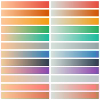 Modern color pallete. Popular Colors. Color Chart. Vector Eps 10. Gradient futuristic colors samples.