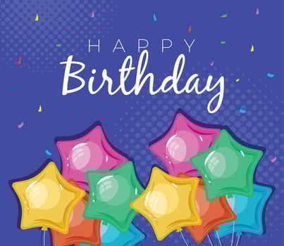 happy birthday invitation card vector