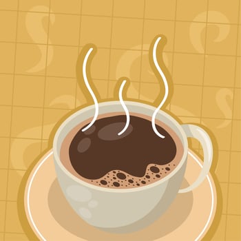 coffee morning hot cup vector