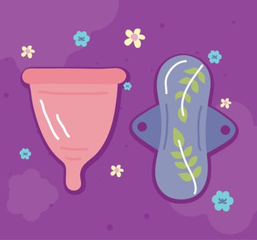 reusable feminine products vector
