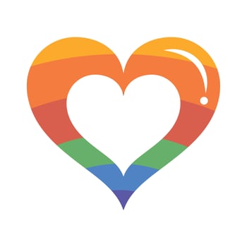 lgtbi heart frame vector
