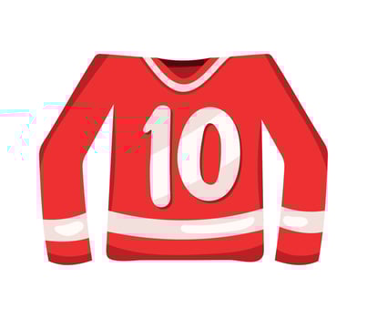 red hockey uniform shirt vector