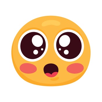 afraid emoji face character vector