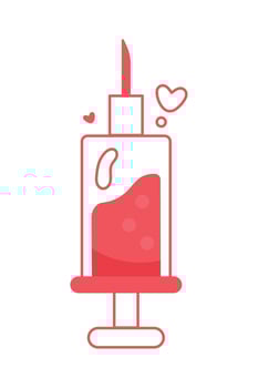 syringe with blood vector