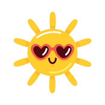 sun wearing sunglasses emoji vector