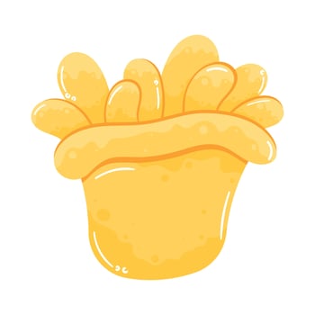 yellow seaweed sealife plant vector