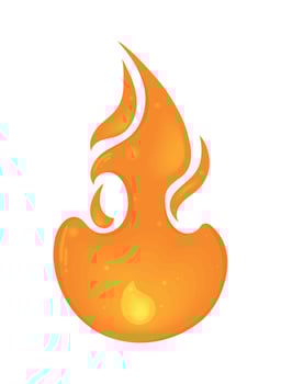 yellow fire flame vector
