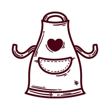apron kitchen utensil vector