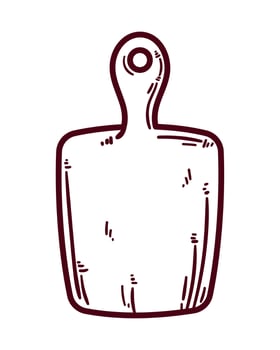 kitchen board wooden utensil vector