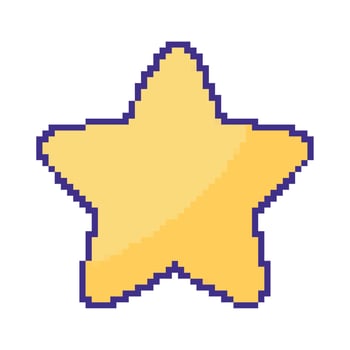star pixel art vector