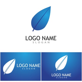 Green leaf illustration nature logo design vector